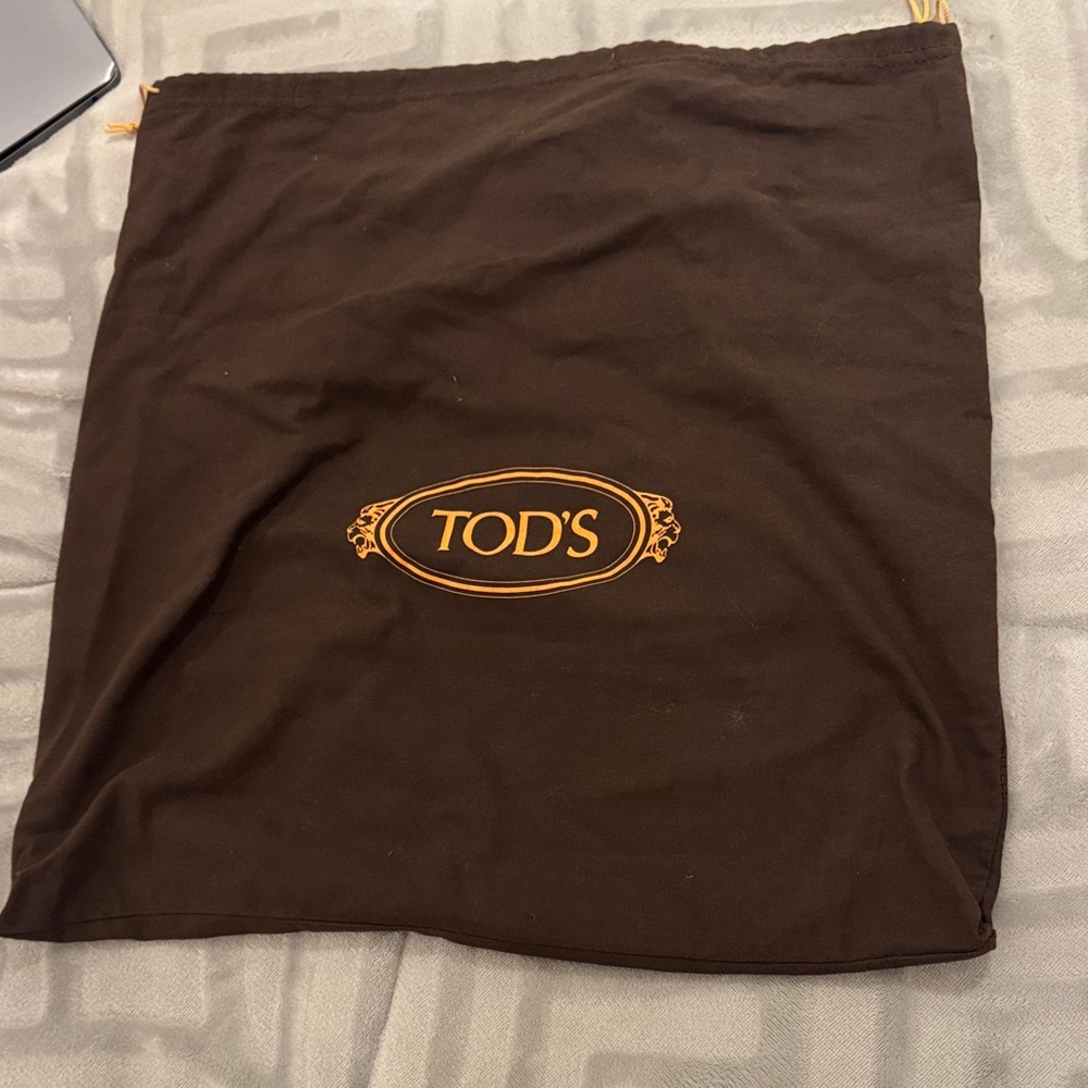 Tod's Chocolate Brown Dust Bag with Gold Logo